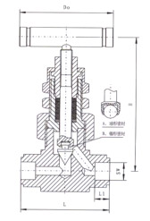 SS-6NBSW8T美标焊接针型阀结构图